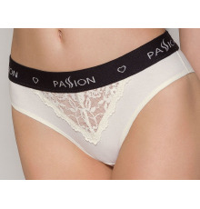 Трусики с широкой резинкой и кружевом Passion PS001 PANTIES ecru, size XL