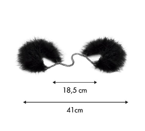 Пушистые наручники Bijoux Indiscrets Za za zu - feahter handcuffs, перьевые, подарочная упаковка
