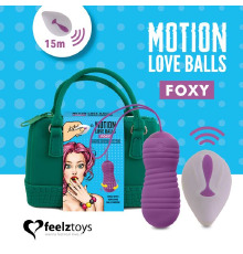 Вагинальные шарики с жемчужным массажем FeelzToys Motion Love Balls Foxy с пультом ДУ, 7 режимов