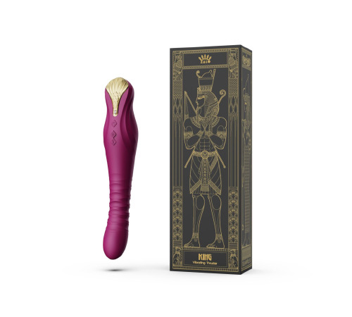 Смартвибратор-пульсатор Zalo — King Velvet Purple, кристалл Swarovski