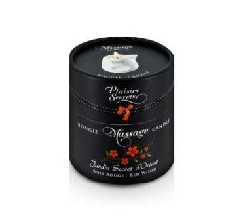 Массажная свеча Plaisirs Secrets Red Wood (80 мл) подарочная упаковка, керамический сосуд