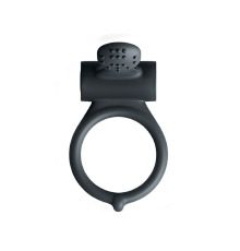 Эрекционное кольцо Dorcel Power Clit Black V2 с вибрацией, с язычком со щеточкой