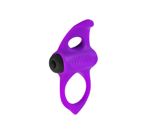 Эрекционное виброкольцо Adrien Lastic Lingus MAX Violet с язычком для стимуляции клитора