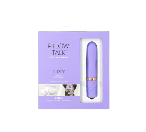 Роскошный вибратор PILLOW TALK - Special Edition Flirty Purple с кристаллом Сваровски