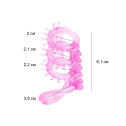 Насадка на член 4 Кольца, цвет Розовый, гель