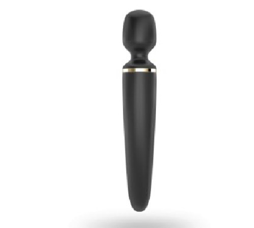 Вибромассажер Satisfyer Wand-er Woman (Black/Gold), водонепроницаемый, мощный, размер XXL