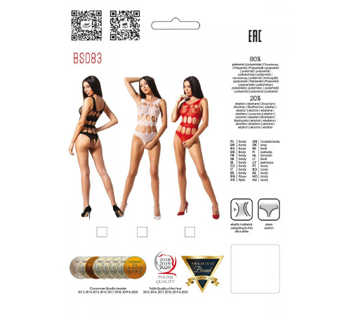 Сексуальный боди с вырезами Passion BS083 red