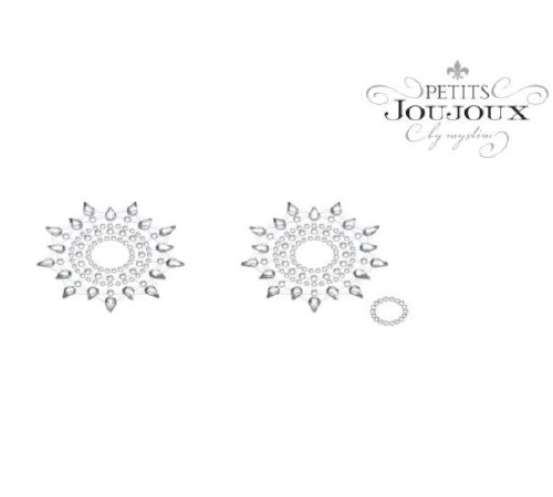 Пэстис из кристаллов Petits Joujoux Gloria set of 2 - Silver, украшение на грудь