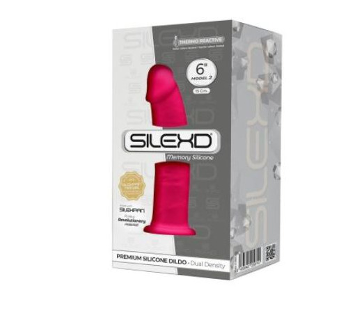 Фаллоимитатор SilexD Robby Pink (MODEL 2 size 6in), двухслойный, силикон+Silexpan, диаметр 3,5см