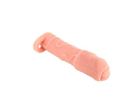 Насадка на член Real Body - Real Extender DICKY с закрытой головкой и кольцом для мошонки