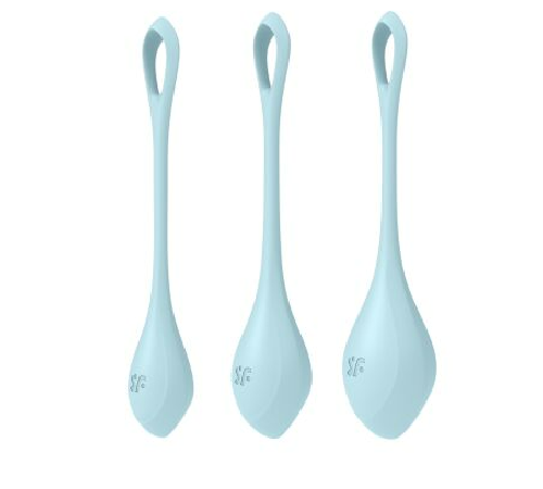 Набір йоні намистин Satisfyer Yoni Power 2 Light Blue, диаметр 2-2,5-3см, вес 22-44-73г