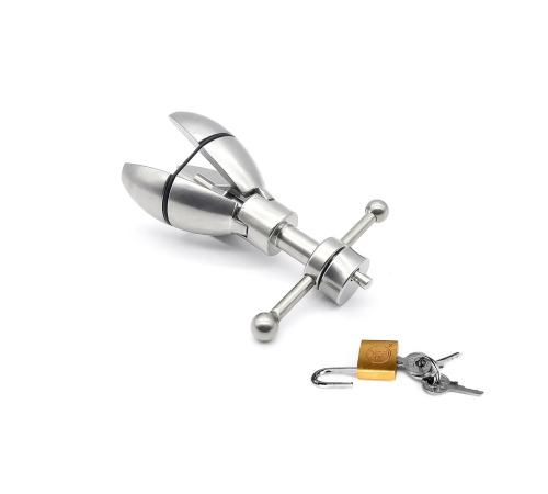 Металлическая анальная пробка с расширением