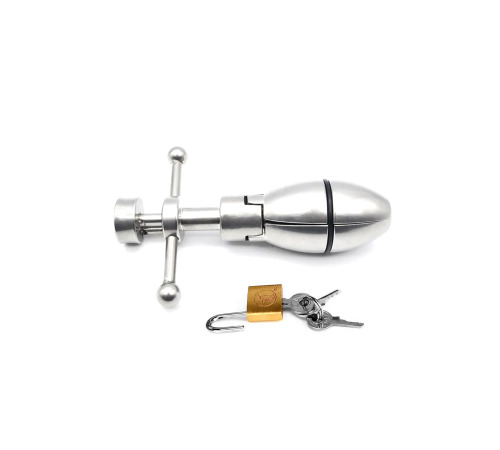 Металлическая анальная пробка с расширением