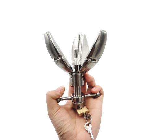 Металлическая анальная пробка с расширением