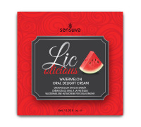 Пробник гелю для мінету Sensuva Lic-o-licious Watermelon (6 мл), оліїстий, без цукру