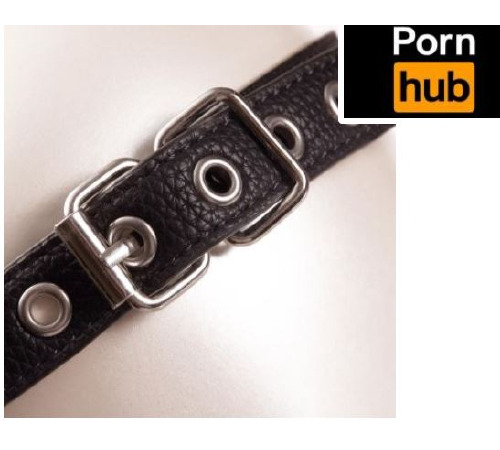 Маска на глаза Pornhub Faux Leather Mask экокожа, черная, очень комфортная