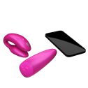 Смарт-вібратор для пар We-Vibe Chorus Cosmic Pink, сенсорне керування вібраціями стисненням пульта