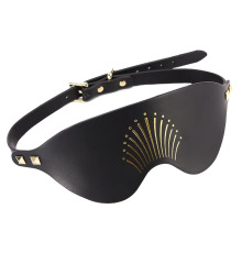 Роскошная маска на глаза Zalo Blindfolds Black, натуральная кожа