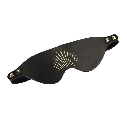 Розкішна маска на очі Zalo Blindfolds Black, натуральна шкіра