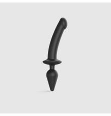 Анальная пробка с дилдо 2в1 Strap-On-Me SWITCH PLUG-IN DILDO Black XXL, диаметр 5,2/3,9 см