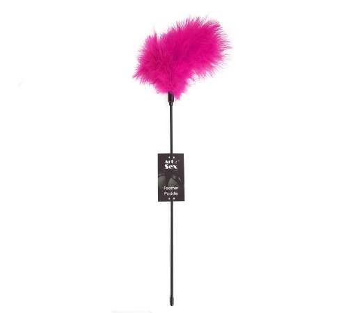 Щекоталка темно-розовая Art of Sex - Feather Tickler, перо молодого индюка