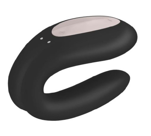Смарт-вибратор для пар Satisfyer Double Joy Black с широким клиторальным стимулятором