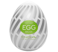 Мастурбатор-яйце Tenga Egg Brush з рельєфом у вигляді великої щетини