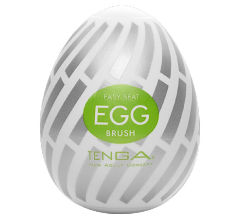Мастурбатор-яйце Tenga Egg Brush з рельєфом у вигляді великої щетини