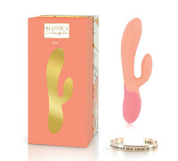 Вибратор-кролик Rianne S: Xena Peach/Coral, 10 режимов работы, медицинский силикон