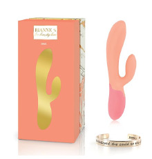 Вибратор-кролик Rianne S: Xena Peach/Coral, 10 режимов работы, медицинский силикон