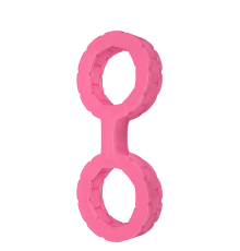 Наручники из силикона Doc Johnson The Cuffs Small - Pink, хорошо тянутся, для рук и для ног