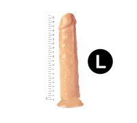 Гелевий реалістичний фалоімітато Denis розмір L, Довжина 19,5 см, Діаметр 4 см, Тілесний