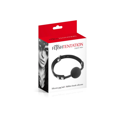 Класичний кляп з силіконовою кулькою Fetish Tentation Silicone Gag Ball
