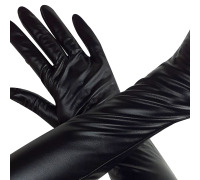 Сексуальные виниловые перчатки Лора длинные винил матовый