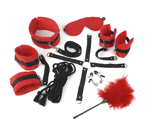 Набір БДСМ Art of Sex - Soft Touch BDSM Set, 9 предметів, Червоний
