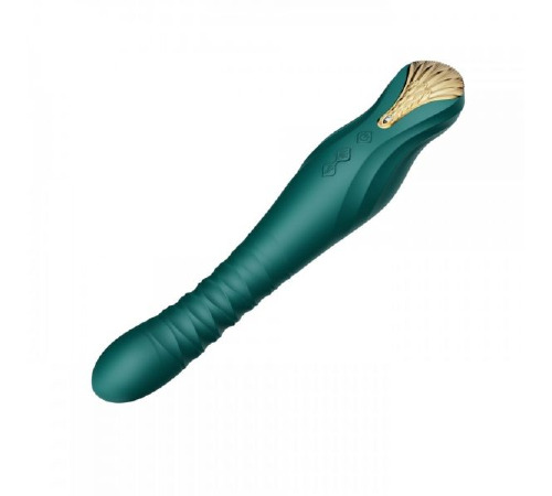 Вибромассажер с фрикциями и управлением со смартфона  ZALO KING, Turquoise Green