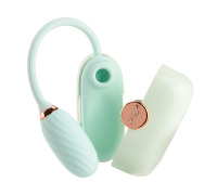 Вакуумный клиторальный стимулятор Otouch Louis Vibrate Teal с виброяйцом, в кейсе