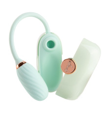 Вакуумный клиторальный стимулятор Otouch Louis Vibrate Teal с виброяйцом, в кейсе