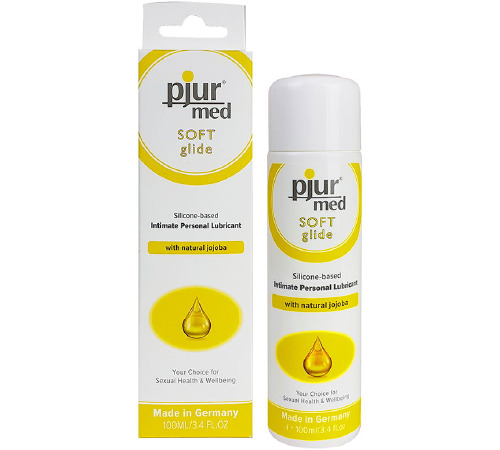 Силіконова змазка pjur MED Soft glide 100 мл з олією жожоба для дуже сухої та чутливої шкіри