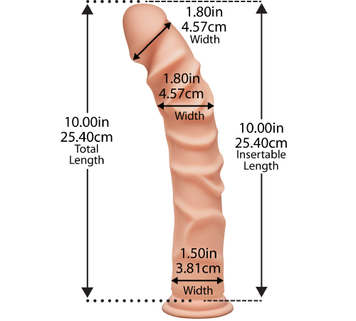 Фалоімітатор Doc Johnson The D - Ragin D - 10 Inch Without Balls - ULTRASKYN, діаметр 3,8 см