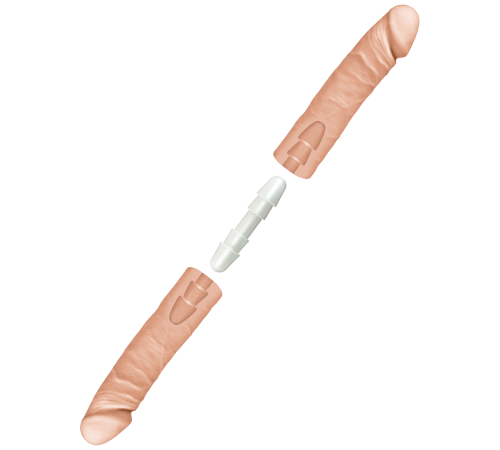 Фалоімітатор подвійний Doc Johnson The D - Double D - 16 Inch - ULTRASKYN, діаметр 4,4 см, Vack-U-Lo