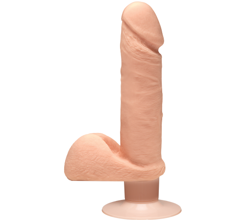 Фаллоимитатор Doc Johnson The D - Perfect D - Vibrating 7 Inch With Balls - ULTRASKYN, диаметр 4,5см