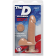 Фаллоимитатор Doc Johnson The D - Perfect D - Vibrating 7 Inch With Balls - ULTRASKYN, диаметр 4,5см