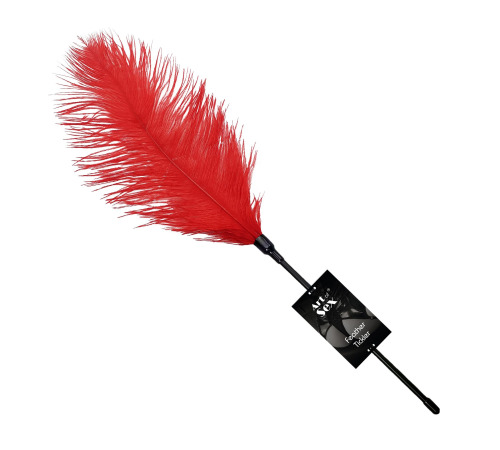 Щекоталка со страусиным пером  Art of Sex - Feather Tickler, цвет Красный