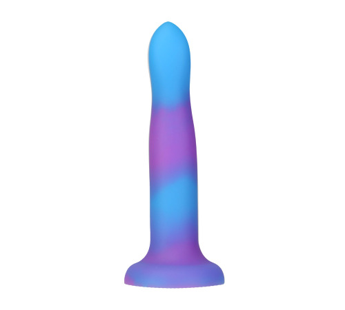 Светящийся в темноте фаллоимитатор ADDICTION Rave 8″ Glow in the Dark Dildo Blue Purple, 20,3 см
