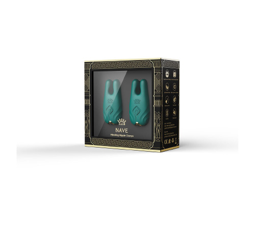 Смарт-вібратор для грудей Zalo - Nave Turquoise Green, пульт ДК, робота через додаток