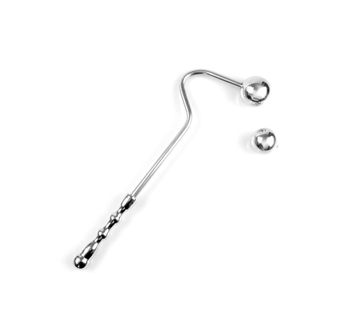 Металевий анальний стимулятор зі змінними кулями