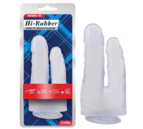 Подвійний фалоімітатор на присосці Chisa Hi-Rubber 7.9