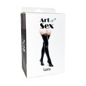 Сексуальные виниловые чулки Art of Sex - Lora, размер S, Красный