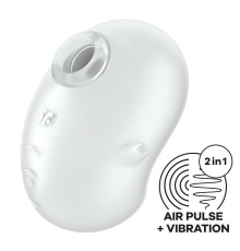 Вакуумный клиторальный стимулятор с вибрацией Satisfyer Cutie Ghost White